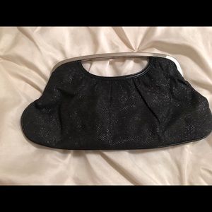 Black sparkly Express clutch purse